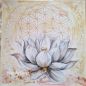 Preview: Leinwandbild (Original) * Lotusblume * Blume des Lebens * 50x50 cm