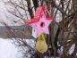 Preview: Knödelhänger * Vogelhaus * Stern * Rosa-Rot