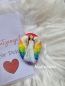 Preview: Hosentaschen-Schutzengel * Regenbogen * 5 x 3,5 cm