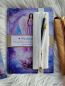 Preview: Bundle Engelnotizbuch * mit Mäppchen (Kugelschreiber, Bleistift) + Lesezeichen mit dem Engel der Entfaltung * Geschenkidee