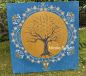 Preview: Leinwandbild (Original) * Lebensbaum * 70 x 70 cm * Kraftbaum * Mandala * Blume des Lebens