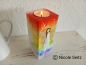Preview: Engellicht aus Holz * Regenbogen * handbemalt