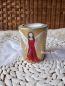 Preview: Engellicht aus Beton * handbemalt * Rot-Gold * Weihnachten