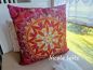 Preview: Kissen * Mandala "Leuchtender Kreis" 45 x 45 cm * Satin * mit Füllung