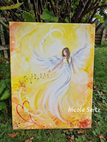 Leinwandbild (Original) * Engel der Herzensmelodien * 30 x 40 cm