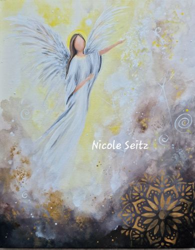 Leinwandbild (Original) * Schutzengel der Nacht * 40 x 50 cm