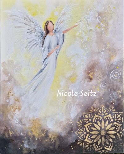 Leinwandbild (Original) * Schutzengel der Nacht * 40 x 50 cm