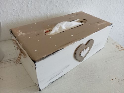 Preview: Tücherbox * Herz * Shabby