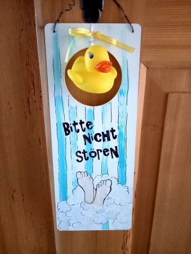 Türklinkenschild * Bitte nicht stören * für eine Ruhepause in der Badewanne z.B.