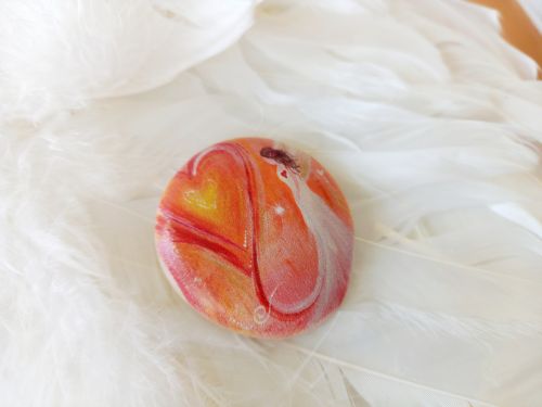 Preview: Hosentaschen-Schutzengel * Druck * Engel der Herzensverbindung * Keramik