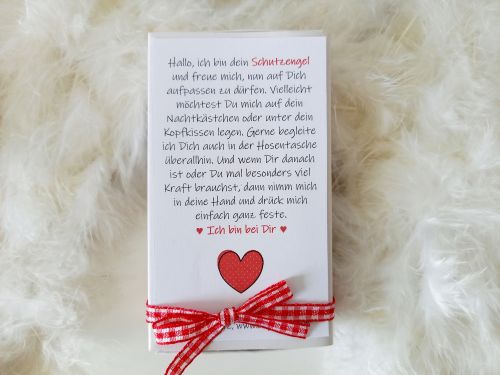 Schutzengel für Kinder * kurz nachtleuchtend * in einem Karton mit Spruchkärtchen * Lila