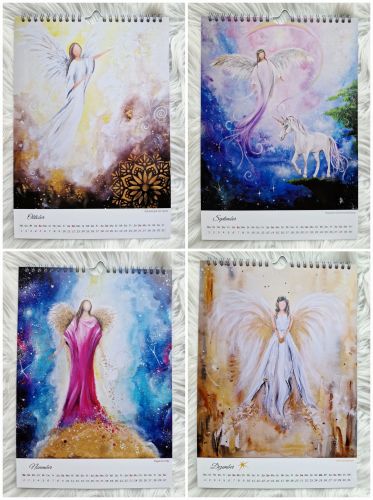 Preview: Engel-Kalender 2025 * kleines Kalendarium/große Bilder * DinA4