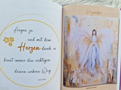 Engeltagebuch 2025 * mit 12 Engelbildern * DinA5 * 386 Seiten * mit Platz für Termine oder auch tägliche Erlebnisse, Gedanken, Glücksmomente, Träume, Wünsche, Affirmationen, Skizzen...