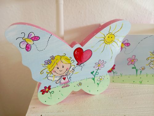 Schmetterling * Engelchen * aus Holz * Deko für das Kinderzimmer