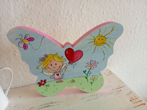 Schmetterling * Engelchen * aus Holz * Deko für das Kinderzimmer