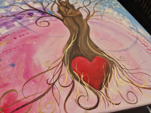 Leinwandbild * Lebensbaum Seelenliebe * 50 x 70 cm