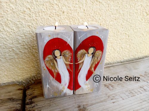 Engellichter "Freundschaft" * handbemalt