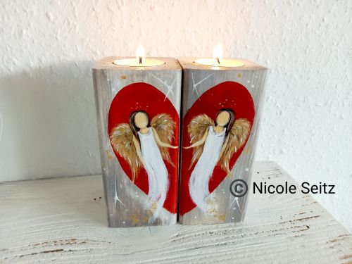 Engellichter "Freundschaft" * handbemalt