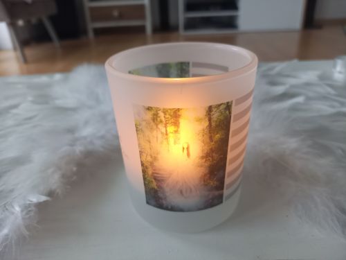 Windlicht * Engel des Weges * 8,5 x 7 cm