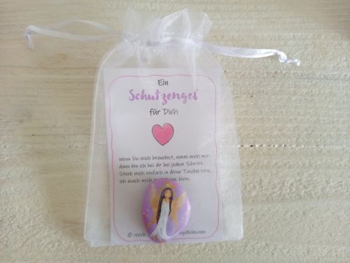 Hosentaschen-Schutzengel in Organza-Säckchen mit Einsteckkärtchen -