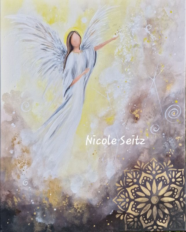Leinwandbild (Original) * Schutzengel der Nacht * 40 x 50 cm