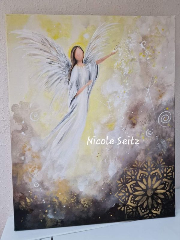 Leinwandbild (Original) * Schutzengel der Nacht * 40 x 50 cm