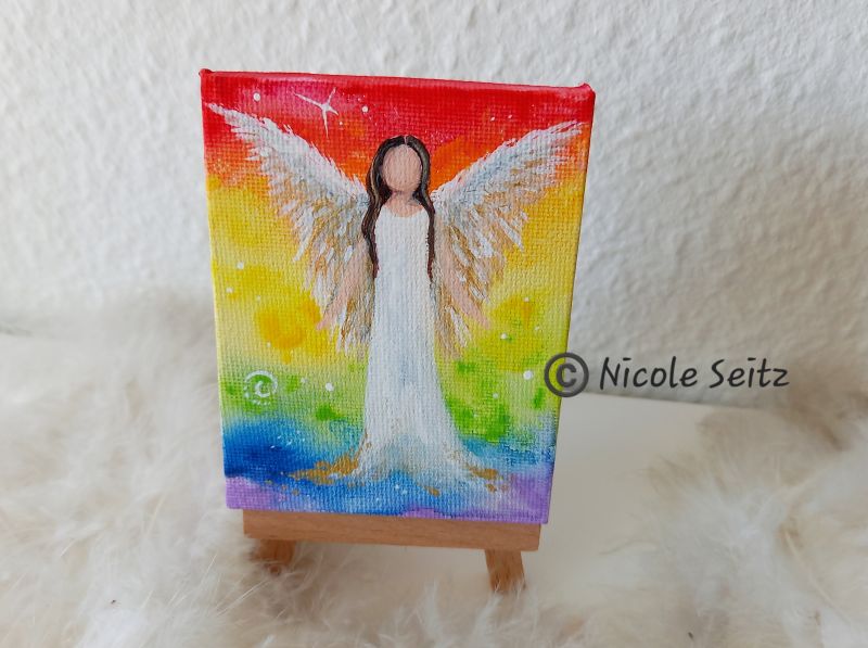 Mini-Engel auf Staffelei