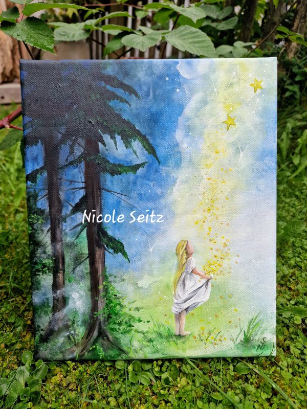 Kinder Leinwandbild (Original) * Sterntaler * Nicole Seitz