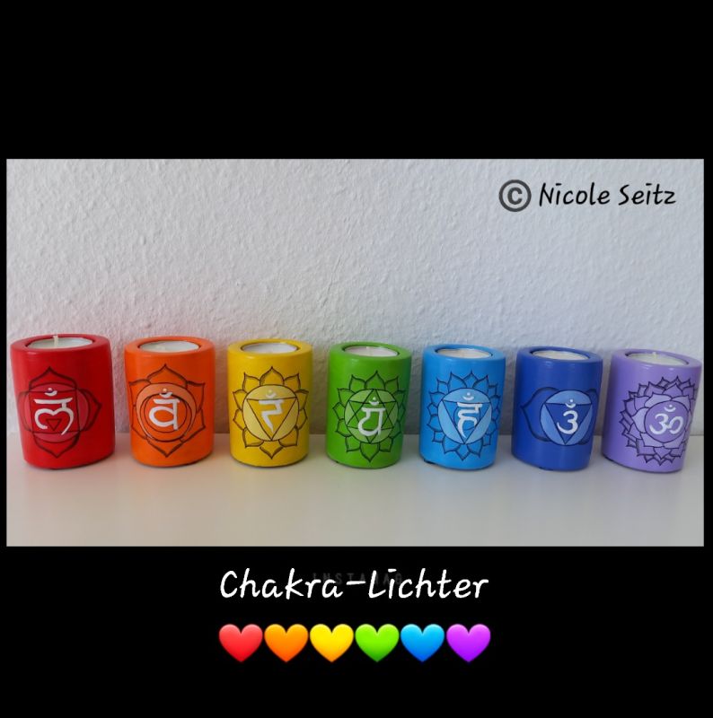 Chakra-Lichter, handbemalt