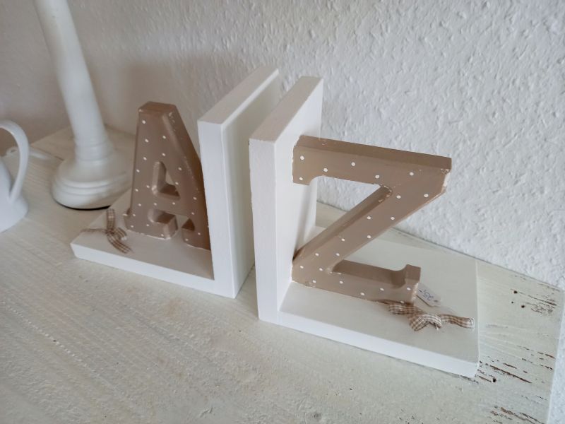 Buchstützen * A-Z * Shabby