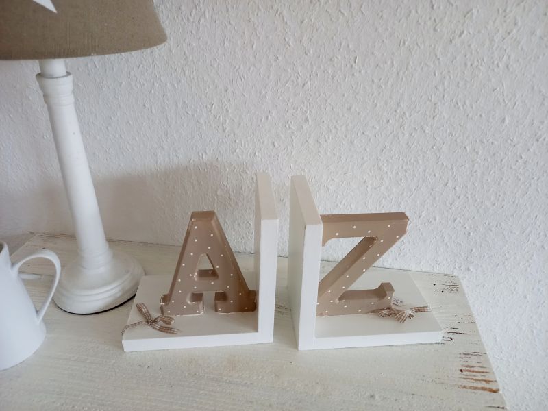 Buchstützen * A-Z * Shabby