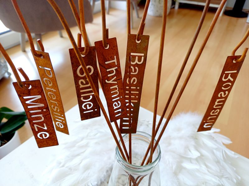 Kräuterstecker * 40 cm * Rostoptik * verschiedene zur Auswahl