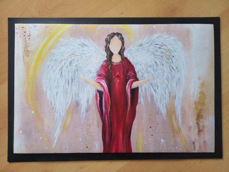 Fußmatte * Kraftengel * 40 x 60 cm * schöner, deutlicher Druck