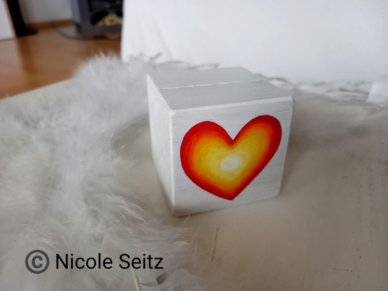 Kartenhalter * Herzöffnung * 6 x 6 cm