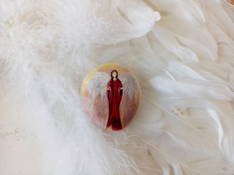 Hosentaschen-Schutzengel * Druck * Kraftengel * Keramik