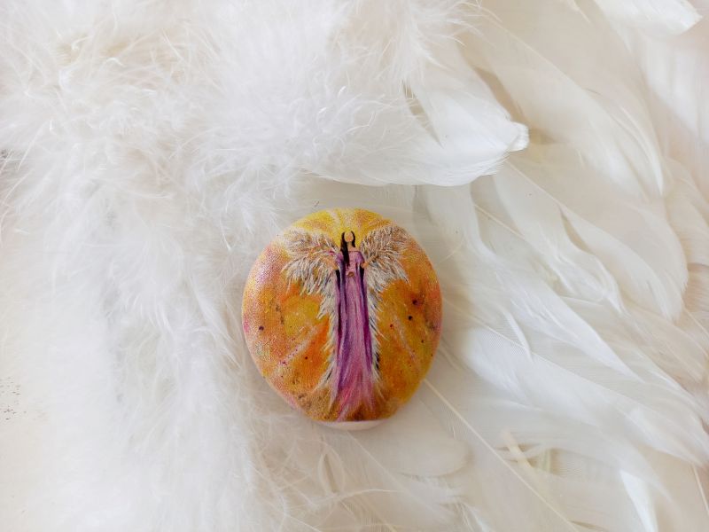 Hosentaschen-Schutzengel * Druck * Engel der Dankbarkeit * Keramik