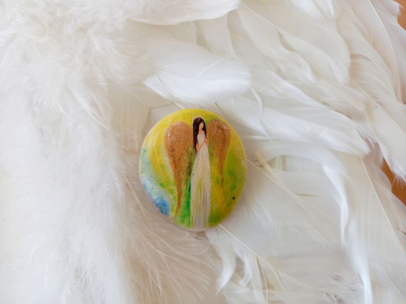 Hosentaschen-Schutzengel * Druck * Engel der Hoffnung * Keramik