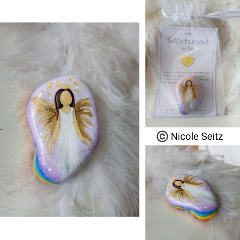 Hosentaschen-Schutzengel * Regenbogen-Lila