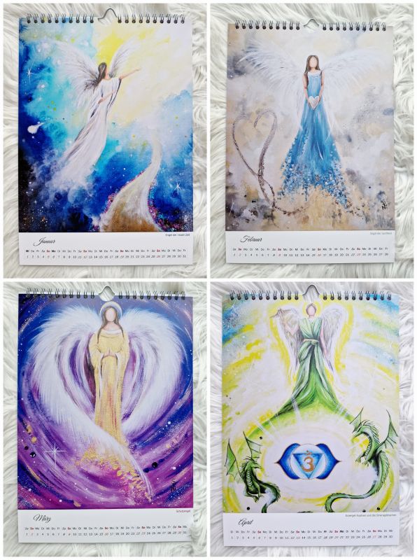 Engel-Kalender 2025 * kleines Kalendarium/große Bilder * DinA4