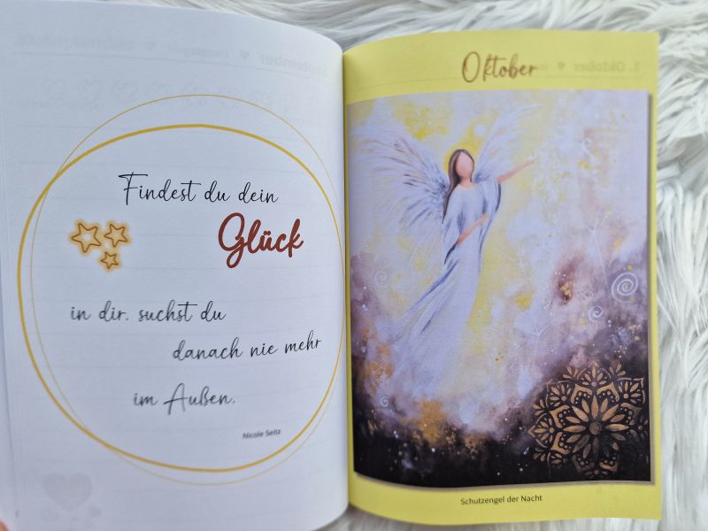 Engeltagebuch 2025 * mit 12 Engelbildern * DinA5 * 386 Seiten * mit Platz für Termine oder auch tägliche Erlebnisse, Gedanken, Glücksmomente, Träume, Wünsche, Affirmationen, Skizzen...