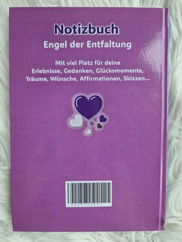 Bundle Engelnotizbuch * mit schönem Kugelschreiber + Lesezeichen "Engel der Entfaltung" * Geschenkidee