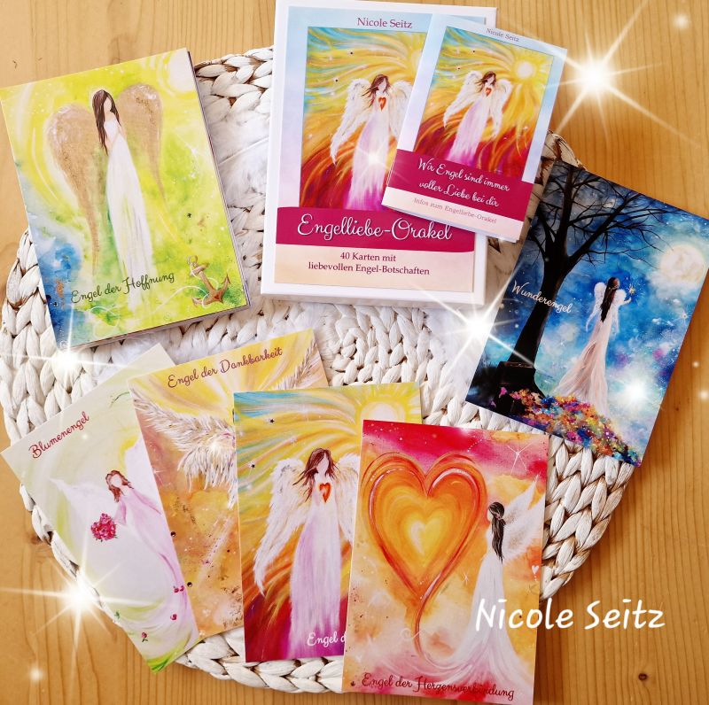 Engelliebe-Orakel * 40 Karten (Postkartengröße) mit liebevollen Botschaften * Kartengröße 10,5 x 14,8 cm