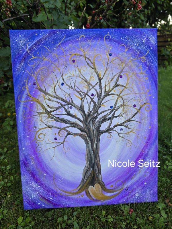 Leinwandbild (Original) * Lebensbaum der Fülle * 50 x 40 cm