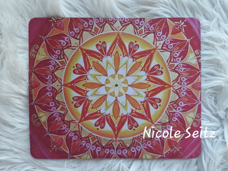 Mousepad * Mandala "Leuchtender Kreis" 19 x 23 cm * matter Druck