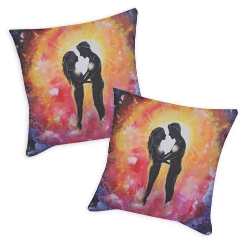 Kissen * Seelenliebe * 45 x 45 cm * mit Füllung * beidseitiger Volldruck * Reißverschluss