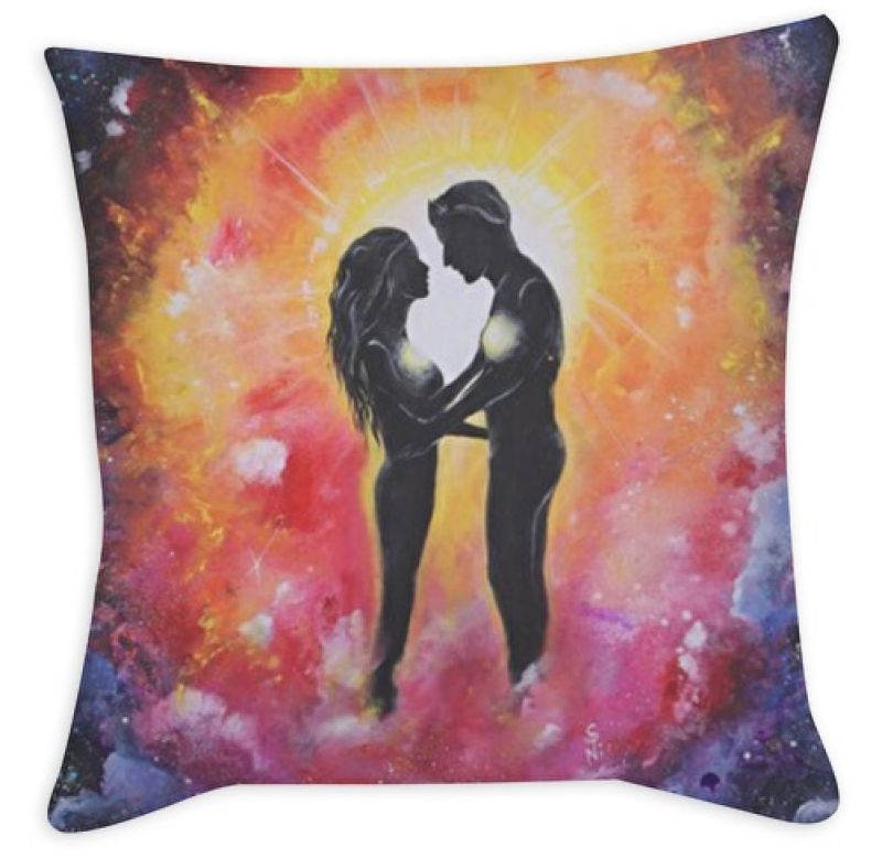 Kissen * Seelenliebe * 45 x 45 cm * mit Füllung * beidseitiger Volldruck * Reißverschluss