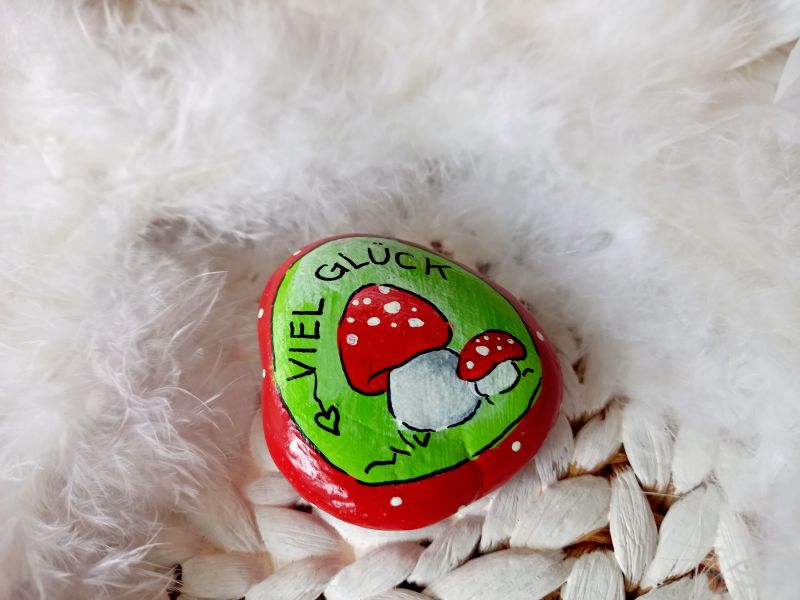 Stein * Fliegenpilz * Glücksbringer