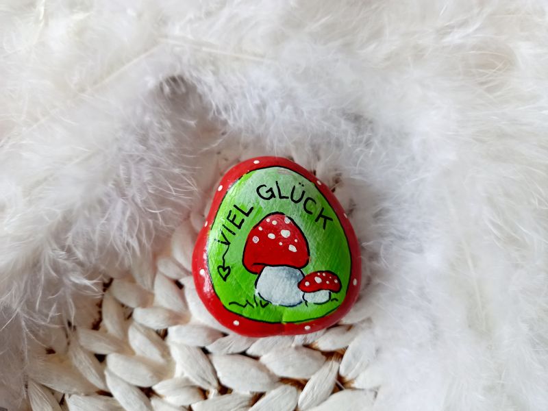 Stein * Fliegenpilz * Glücksbringer
