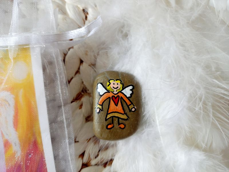 Hosentaschen-Schutzengel in Organza-Säckchen mit Spruchkärtchen