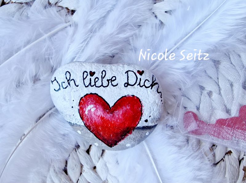 Stein * Ich liebe Dich * 5 x 5,8 x 1,5 cm * Herz